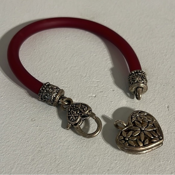 Heart bracelet silver red - Picture 5 of 13